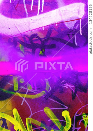 Vibrant Neon Graffiti in Purple and Green for Retro 80s, Acid Aesthetic Vibrant Neon Graffiti in Purple and Green for Retro 80s, Acid Aesthetic 134328136