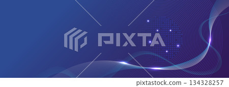 AI Technology Wave Blue Purple Futuristic Background 134328257