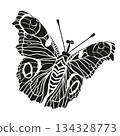 Monarch butterflies Vector hand drawn insect illustration isolated on white background 134328773
