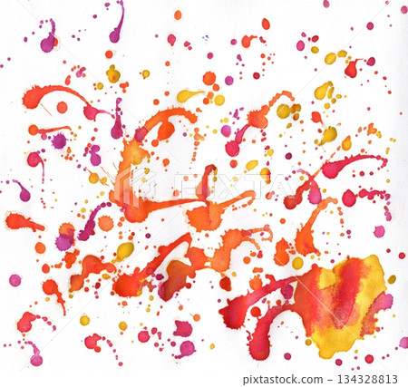 Colorful Watercolor Splatter Background for Creative Projects, Artistic Designs and Backdrops Colorful Watercolor Splatter Background for Creative Projects, Artistic Designs and Backdrops 134328813