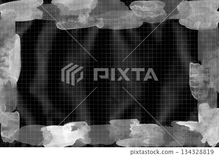 Watercolor Frame on Grid Background for Creative Projects, Text Placement, and More. Watercolor Frame on Grid Background for Creative Projects, Text Placement, and More. 134328819