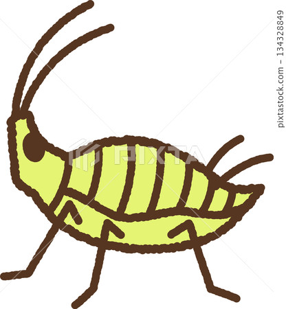 Hand-drawn creature icon illustration: Aphid 134328849