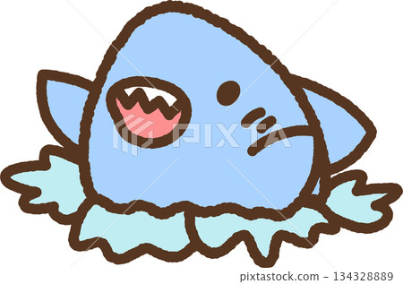 手繪生物單圖示插圖:鯊魚 手繪生物單圖示插圖:鯊魚 134328889