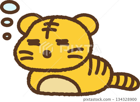 Hand-drawn animal icon illustration: Tiger Hand-drawn animal icon illustration: Tiger 134328900