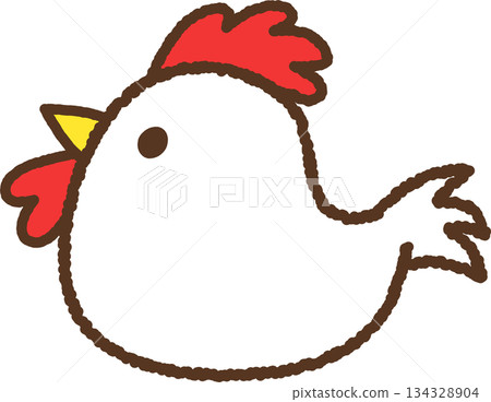Hand-drawn animal icon illustration: Chicken Hand-drawn animal icon illustration: Chicken 134328904