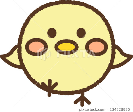 手繪動物圖示插圖:小雞 手繪動物圖示插圖:小雞 134328930