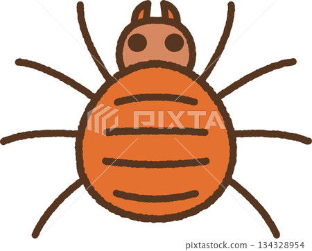 Hand-drawn animal single icon illustration - tick 134328954