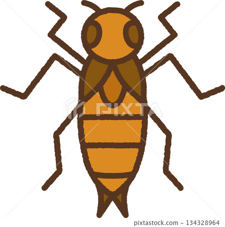 Hand-drawn creature single icon illustration: nymph 134328964