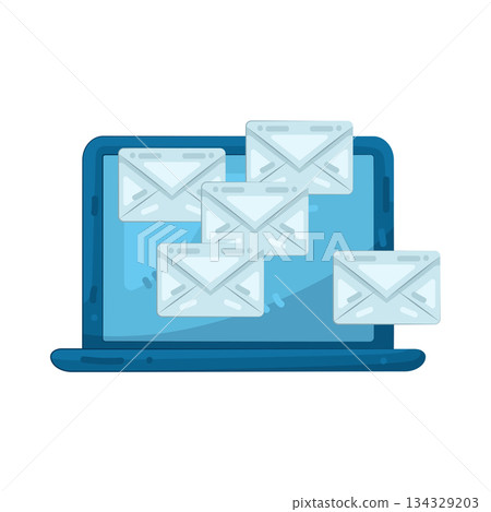 Illustration of email spam 134329203