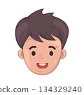 Illustration of happy boy  134329240