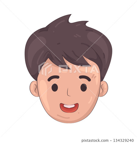 Illustration of happy boy Illustration of happy boy 134329240
