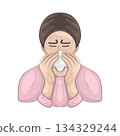 Illustration of flu  134329244