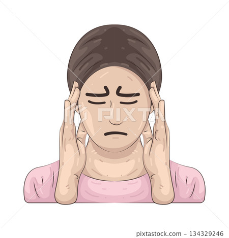 Illustration of dizziness Illustration of dizziness 134329246
