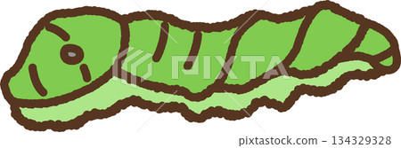 Hand-drawn creature icon illustration: Caterpillar Hand-drawn creature icon illustration: Caterpillar 134329328