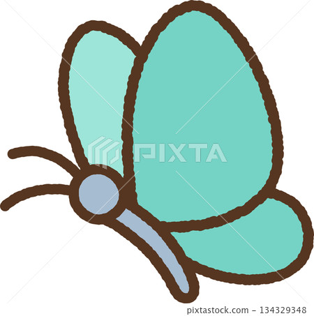 Hand-drawn animal icon illustration: butterfly 134329348