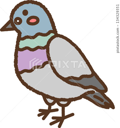 Hand-drawn animal icon illustration - pigeon Hand-drawn animal icon illustration - pigeon 134329351