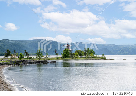 北海道洞爺町的浮禦堂及洞爺湖周邊景色 134329746