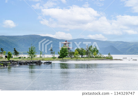 北海道洞爺町的浮禦堂及洞爺湖周邊景色 134329747