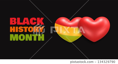 Black History Month Heart Embrace 134329790