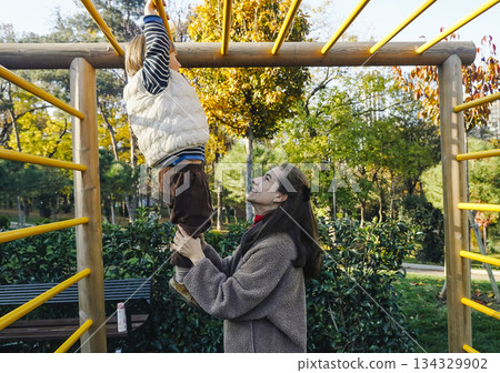 Toddler's Active Outdoor Play. Child Development and Family Time 134329902