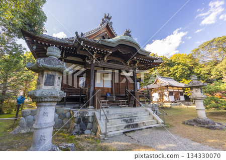 Akishino-dera Temple Daigendo Hall Autumn leaves season Akishino-dera Temple Daigendo Hall Autumn leaves season 134330070