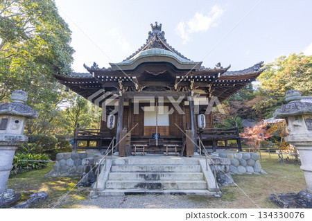 Akishino-dera Temple Daigendo Hall Autumn leaves season Akishino-dera Temple Daigendo Hall Autumn leaves season 134330076