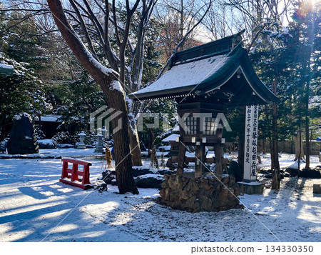 Snow-covered grounds of Kotoni Shrine in Sapporo, Hokkaido Snow-covered grounds of Kotoni Shrine in Sapporo, Hokkaido 134330350