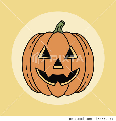 Cartoon Classic Jack O Lantern Cartoon Classic Jack O Lantern 134330454