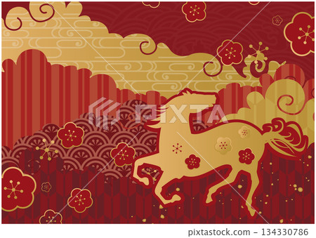 2026年馬年新年背景 2026年馬年新年背景 134330786