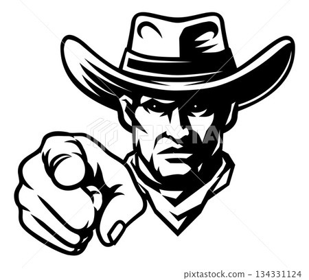 Cowboy Man Cowboys Sports Team Mascot Cowboy Man Cowboys Sports Team Mascot 134331124