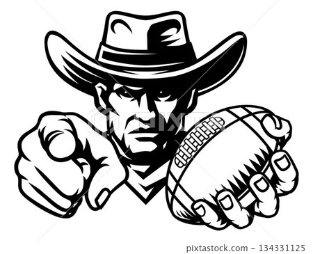 Cowboy Man Football Cowboys Sports Team Mascot 134331125
