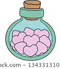 Love potion bottle hearts romantic gift 134331310