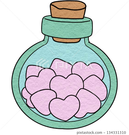 Love potion bottle hearts romantic gift Love potion bottle hearts romantic gift 134331310
