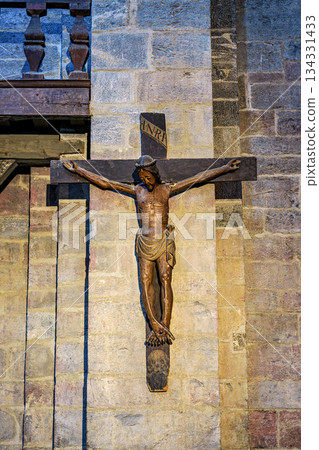 Interior of the Abbey of Saint-Savin near Argeles-Gazost, French Interior of the Abbey of Saint-Savin near Argeles-Gazost, French 134331433