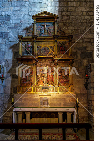 Interior of the Monastery of San Salvador of Leyre at Yesa, Pyre Interior of the Monastery of San Salvador of Leyre at Yesa, Pyre 134331465