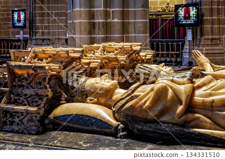 Interior of the Cathedral Saint Mary in Pamplona, Navarre, Spain Interior of the Cathedral Saint Mary in Pamplona, Navarre, Spain 134331510