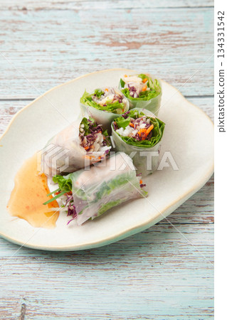 Raw spring roll 134331542