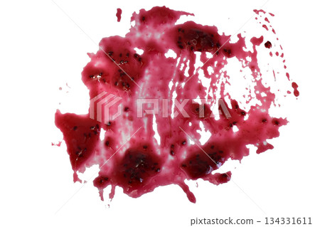 Blackcurrant jam stain. Blackcurrant jam stain. 134331611