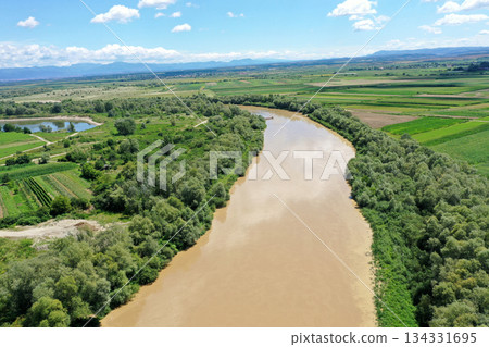 Aerial view of a river Aerial view of a river 134331695