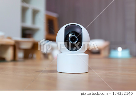 CCTV camera, close up security camera on the floor smart home and digital lifestyle CCTV camera, close up security camera on the floor smart home and digital lifestyle 134332140