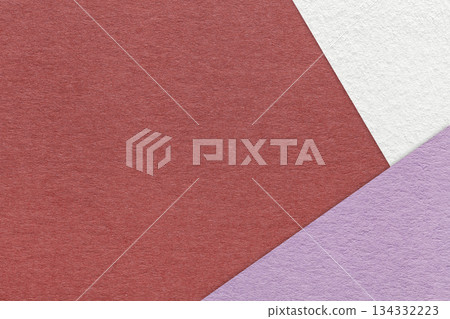 Abstract maroon, white and pastel violet paper background with copy space. Template for presentation, banner, card design 134332223