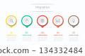 Infographic 5 options design elements for your business data. Vector Illustration. 134332484