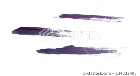 Abstract watercolor spots like long dark violet shadows cast in the golden hour light,elongated shapes.Minimalist set of soft,blended stains for graphic design,art projects,atmospheric backgrounds 134332493