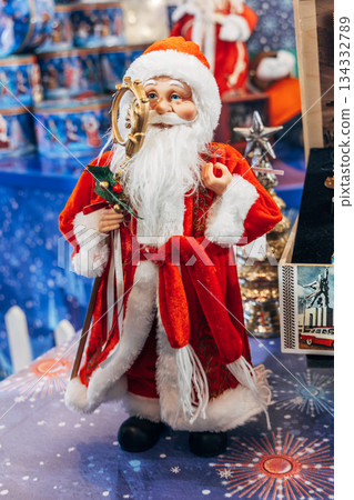 Traditional Christmas souvenir nutcrackers sold on Christmas market 134332789