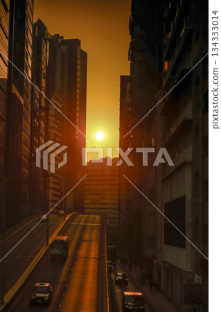 Dec 6 2025 Golden Sun Aligns Above Wong Chuk Hang Road Dec 6 2025 Golden Sun Aligns Above Wong Chuk Hang Road 134333014