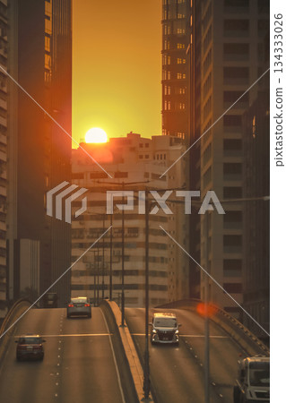Dec 6 2025 Solar Alignment Creates Stunning View in Hong Kong 134333026