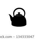 tea kettle silhouette isolated on white background tea kettle silhouette isolated on white background 134333047