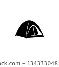 tent silhouette icon camping shelter outdoor travel hiking gear illustration tent silhouette icon camping shelter outdoor travel hiking gear illustration 134333048
