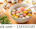 glutinous rice balls winter solstice colorful five elements colorful tangyuan タンユエン もち団子 134333185