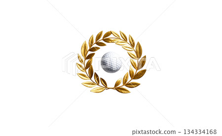 Golf ball and tee, sports objects isolated on white background Golf ball and tee, sports objects isolated on white background 134334168